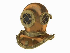 Old scuba helmet 3D Model