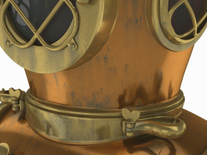 Old scuba helmet 3D Model