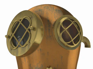 Old scuba helmet 3D Model