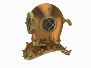 Old scuba helmet 3D Model