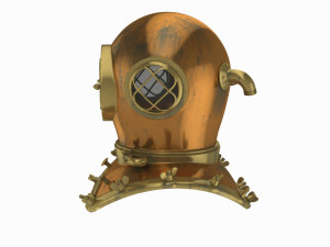 Old scuba helmet 3D Model