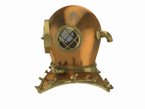 Old scuba helmet 3D Model