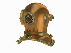 Old scuba helmet 3D Model