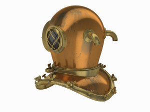 Old scuba helmet 3D Model