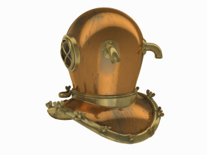 Old scuba helmet 3D Model