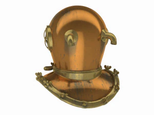Old scuba helmet 3D Model