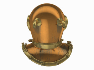 Old scuba helmet 3D Model