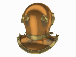 Old scuba helmet 3D Model