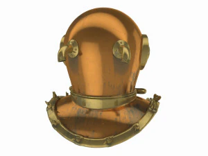 Old scuba helmet 3D Model