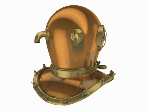 Old scuba helmet 3D Model