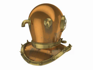 Old scuba helmet 3D Model