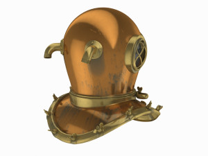 Old scuba helmet 3D Model