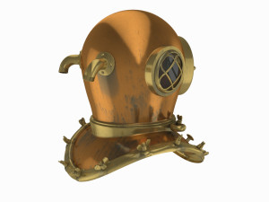 Old scuba helmet 3D Model