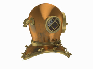 Old scuba helmet 3D Model