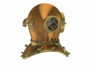 Old scuba helmet 3D Model