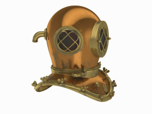 Old scuba helmet 3D Model