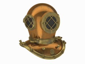 Old scuba helmet 3D Model