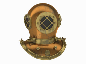 Old scuba helmet 3D Model