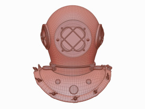 Old scuba helmet 3D Model