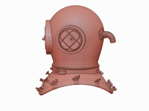 Old scuba helmet 3D Model