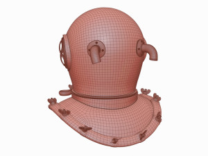 Old scuba helmet 3D Model