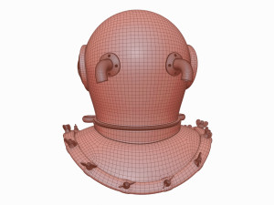 Old scuba helmet 3D Model
