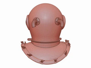Old scuba helmet 3D Model