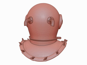 Old scuba helmet 3D Model