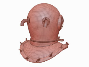 Old scuba helmet 3D Model