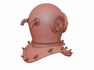 Old scuba helmet 3D Model
