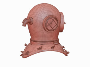 Old scuba helmet 3D Model