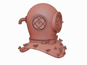 Old scuba helmet 3D Model