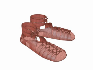 ローマ軍団の靴 3Dモデル