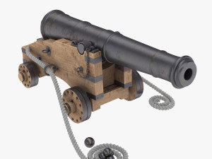 Old navy cannon 3D Models