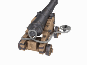 Old navy cannon 3Dモデル