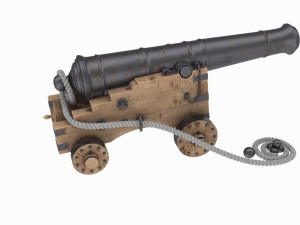 Old navy cannon 3Dモデル