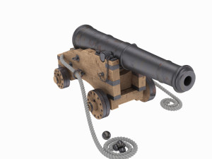 Old navy cannon 3Dモデル