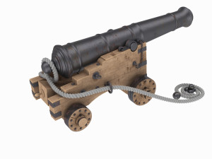 Old navy cannon 3Dモデル