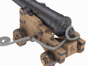 Old navy cannon 3Dモデル