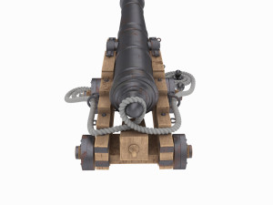 Old navy cannon 3Dモデル