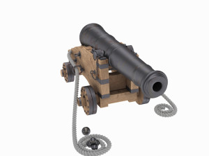 Old navy cannon 3Dモデル