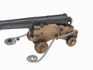 Old navy cannon 3Dモデル