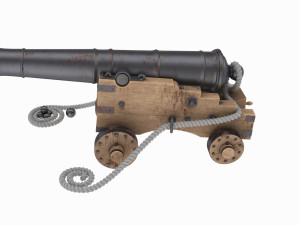 Old navy cannon 3Dモデル