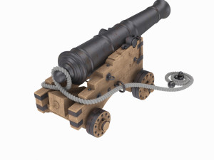 Old navy cannon 3Dモデル