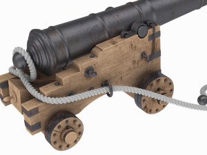 Old navy cannon 3Dモデル