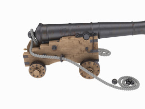 Old navy cannon 3Dモデル