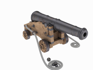 Old navy cannon 3Dモデル