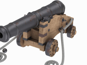 Old navy cannon 3Dモデル