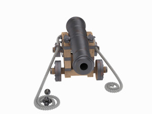 Old navy cannon 3Dモデル