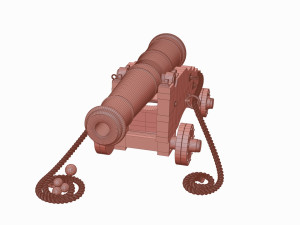 Old navy cannon 3Dモデル